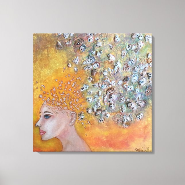 Impressão Em Tela Impressão de tela de ansiedade do Voices (Frente)