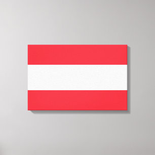 Impressão Em Tela Impressão de tela de bandeira austríaca (Áustria)