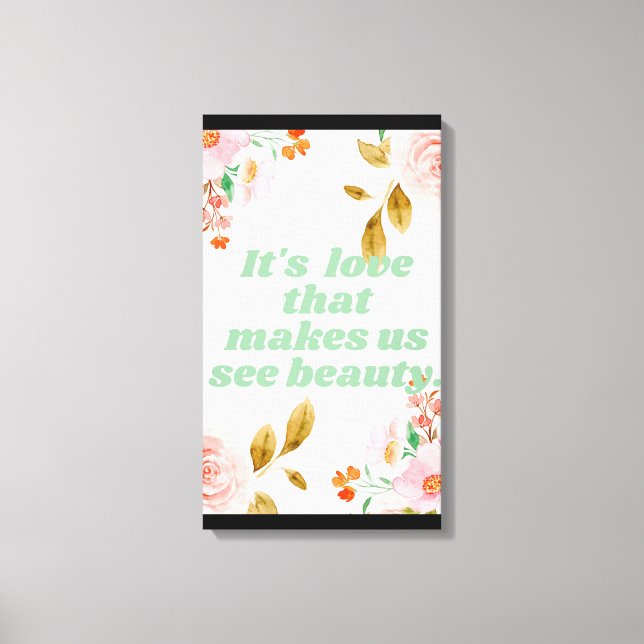 Impressão Em Tela Impressão de tela de beleza e amor (Frente)