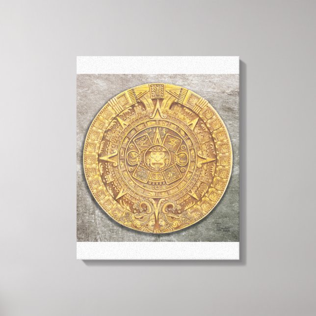 Impressão Em Tela Impressão de Tela de Calendário Mexicano Mayan / A (Frente)