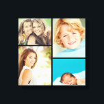 Impressão Em Tela Impressão de Tela de Colagem de Fotos da Família P<br><div class="desc">Belo impressão de canvas de arte personalizada de com 4 fotos personalizadas de sua família organizadas em uma colagem de fotos em grade quadrado. Adicione suas fotos da família favorita e crie uma bela impressão de canvas. Clique em Personalizar para mover fotos, adicionar texto e personalizar fontes e cores. presente...</div>