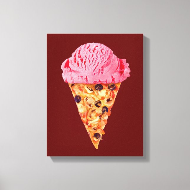 Impressão Em Tela Impressão de Tela de Pizza sorvete (Frente)