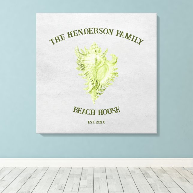 Impressão Em Tela Impressão de Tela de Shell de Conch Verde (Insitu(piso de madeira))