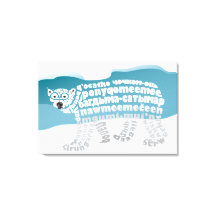 Impressão de Tela de Urso Polar do World Word