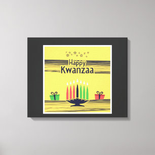 Impressão Em Tela Impressão de tela do Kwanzaa Feliz
