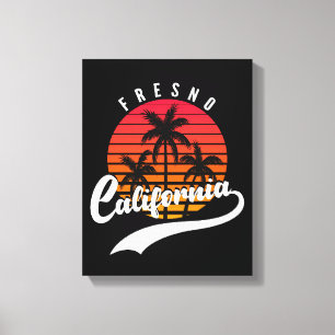 Impressão Em Tela Impressão de Tela do Sunset Retroativo Fresno