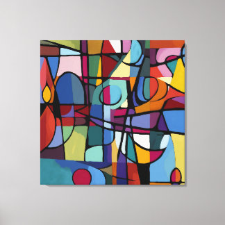 Impressão Em Tela Impressão de tela estendida: Abstrato de cubismo