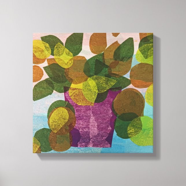 Impressão Em Tela Impressão de tela estendida com Pote púrpura (Frente)