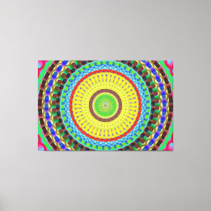 Impressão Em Tela Impressão de tela estendida no círculo Mandala Art
