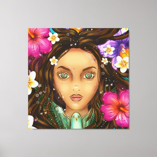 Impressão Em Tela Impressão de tela estendida Ukuli'i ka Pua 40x40 (Frente)