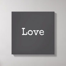 Impressão de tela esticada de amor