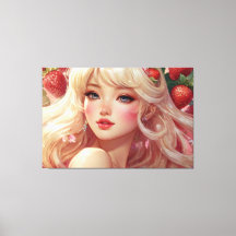 Impressão de Tela Estreita de Aquarela Animal