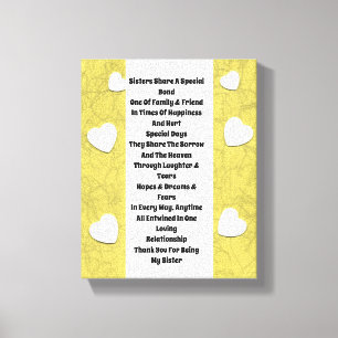 Impressão Em Tela Impressão de tela Inspiracional Irmã