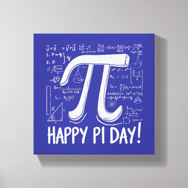 Impressão Em Tela Impressão de Tela Pi Day - Arte Matemática Na moda (Frente)