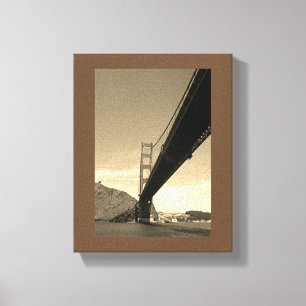 Impressão Em Tela Impressão de tela - Ponte Ouro (sepia)