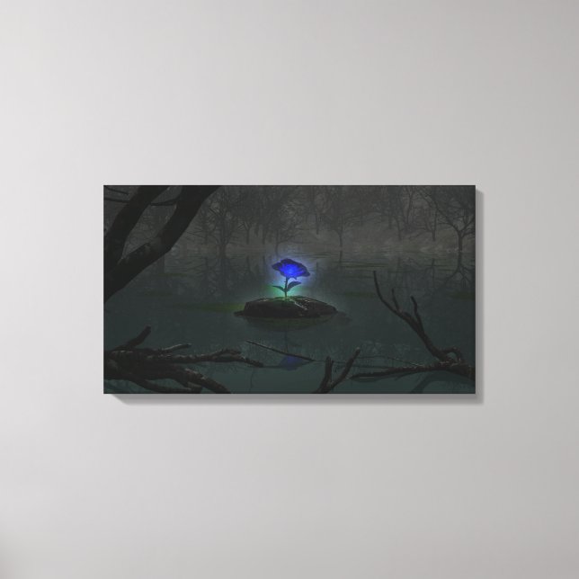 Impressão Em Tela Impressão de tela Rosa azul (Frente)