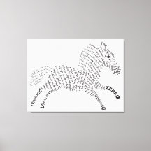 Impressão de Tela Zebra do Mundo