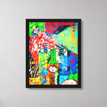 Impressão Estereotipada de Tela Esticada Abstrato