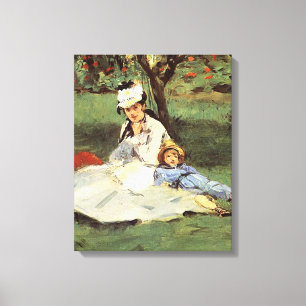 Impressão Em Tela Impressionista Manet Pintura da Família Francesa