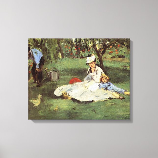 Impressão Em Tela Impressionista Manet Pintura da Família Francesa (Frente)