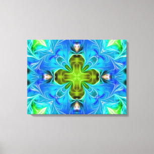 Impressão Em Tela Incandescência azul abstrato