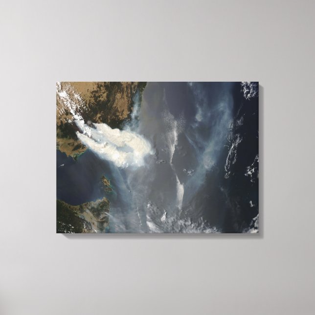 Impressão Em Tela Incêndios e fumaça no sudeste da Austrália (Frente)