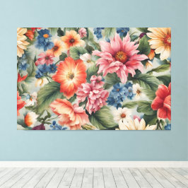 Impressão Em Tela Incrível Flores de Verão Coloridas Coloridas