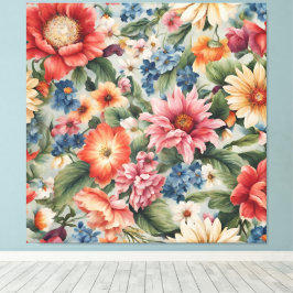 Impressão Em Tela Incrível Flores de Verão Coloridas Coloridas