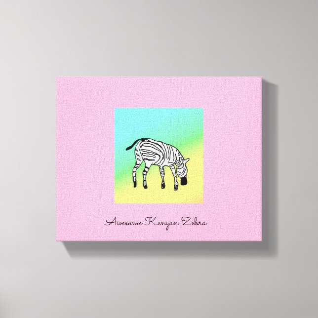 Impressão Em Tela Incrível Quênia Zebra (Frente)