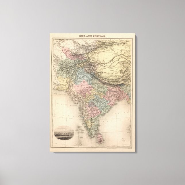 Impressão Em Tela Índia - Ásia Central (Frente)