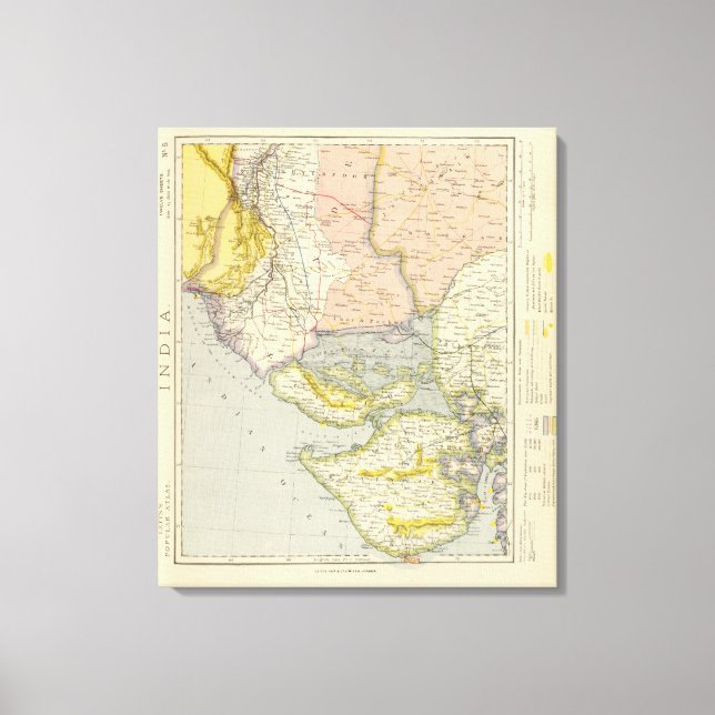 Impressão Em Tela Índia, Paquistão (Frente)