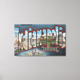 Impressão Em Tela Indianapolis, Indiana - grandes cenas 4 da letra