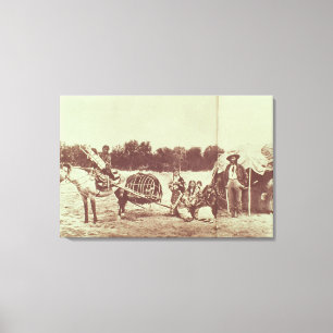 Impressão Em Tela Indianos de Cheyenne no movimento, 1878 (foto de