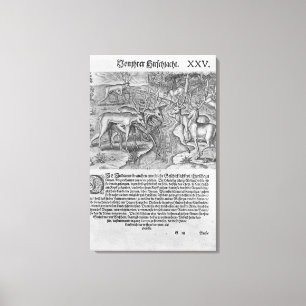 Impressão Em Tela Indianos de Florida que caçam cervos