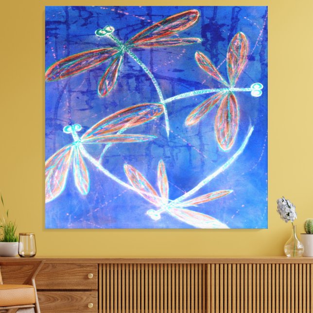 Impressão Em Tela Indigo Haze Dragonfly Flit (Insitu(Sala de estar))