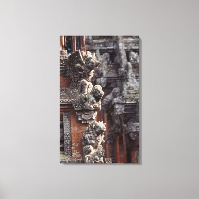 Impressão Em Tela Indonésia, Bali, Ubud, Escarvagens de Pedra do Hin (Frente)