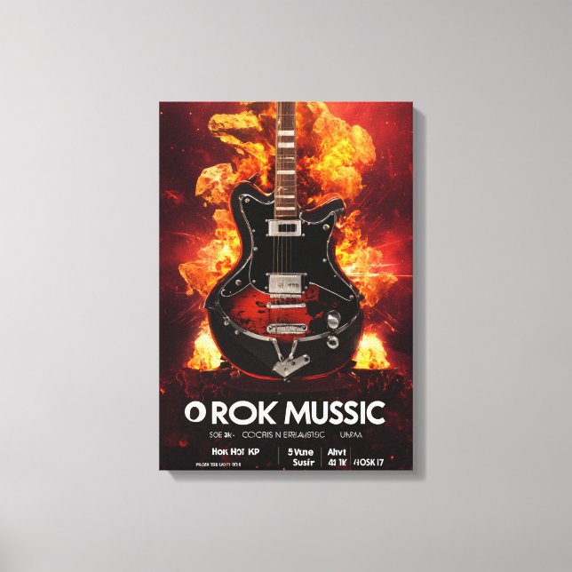 Impressão Em Tela Inferno Strings: Rock Music Unleashed (Frente)