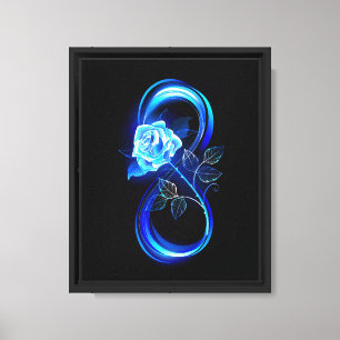Impressão Em Tela Infinito brilhante com rosa azul