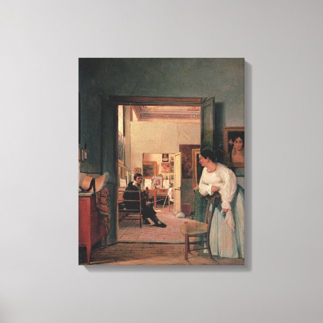 Impressão Em Tela Ingres' Studio em Roma (Frente)