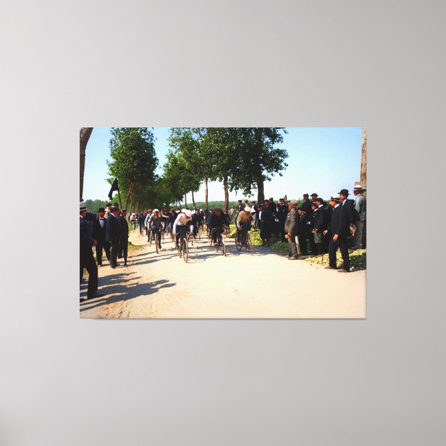 Impressão Em Tela Início da Primeira Volta à França, Circa 1903 (Frente)