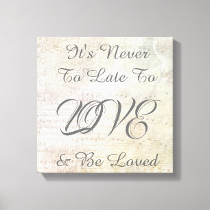 Impressão Em Tela Inspiração Citada Nunca É Tarde Para Amar