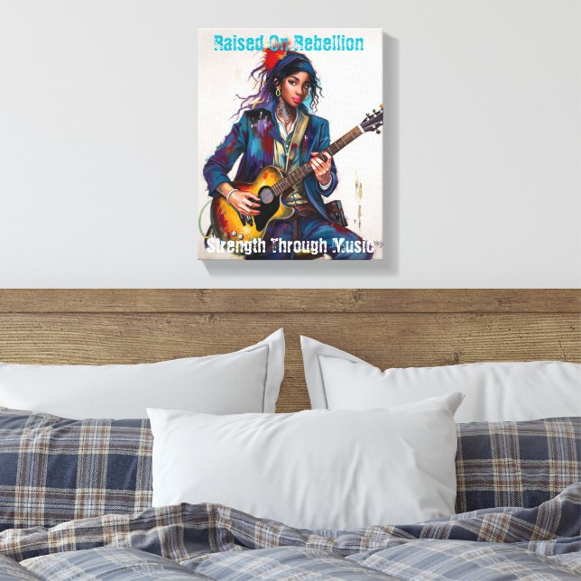 Impressão Em Tela Inspiração de Arte Guitarrista Personalizada para  (Insitu(Quarto))