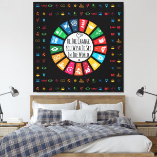 Impressão Em Tela Inspiração de Objetivos Elegíveis Modernos de Sust