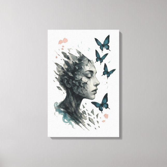 Impressão Em Tela Inspirational Wall Art | Butterfly Transformation (Frente)