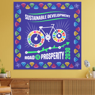 Impressão Em Tela Inspire Mudanças & Metas de Sustentabilidade Arte