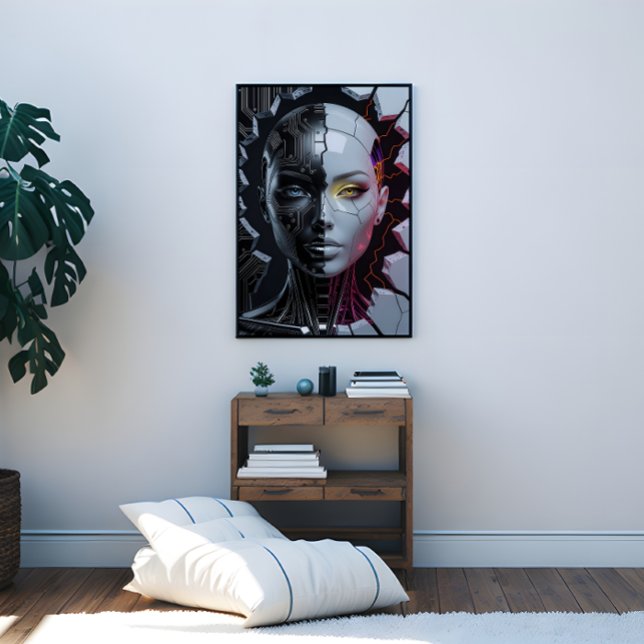 Impressão Em Tela Inteligência Artificial Humanoide (Humanoid Artificial Intelligence Canvas Print)