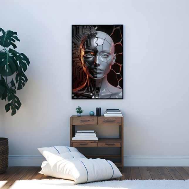 Impressão Em Tela Inteligência Artificial Humanoide (Humanoid Artificial Intelligence Canvas Print)