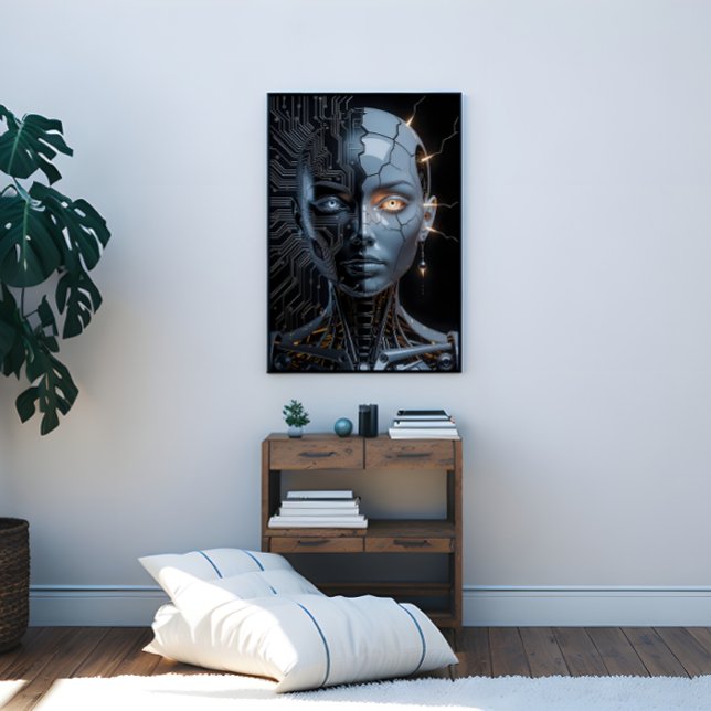 Impressão Em Tela Inteligência Artificial Humanoide (Humanoid Artificial Intelligence Canvas Print)