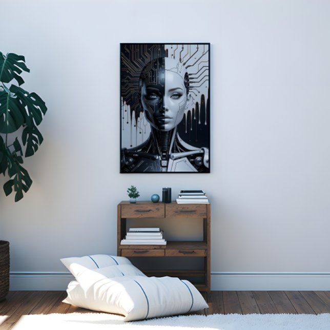 Impressão Em Tela Inteligência Artificial Humanoide (Humanoid Artificial Intelligence Canvas Print)