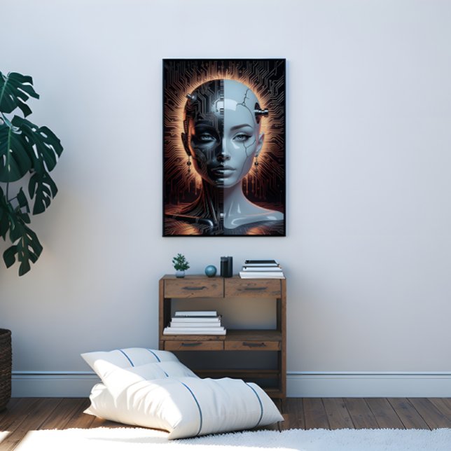 Impressão Em Tela Inteligência Artificial Humanoide (Humanoid Artificial Intelligence Canvas Print)